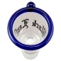 Preview: Black Leaf Bongkopf Blue 18.8 Schliff Trichter Glaskopf 2
